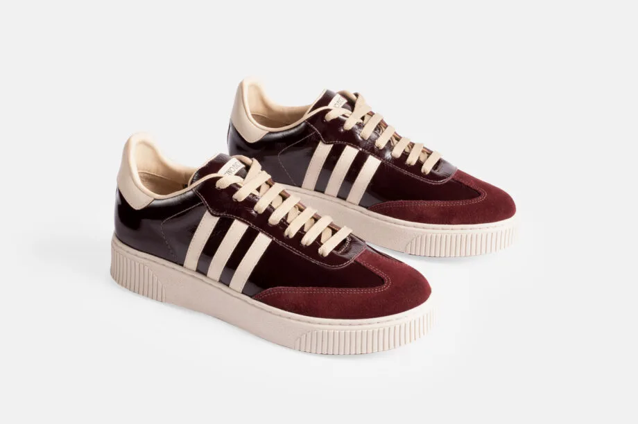 Zapatilla ZAM-04 Guinda con Tiras