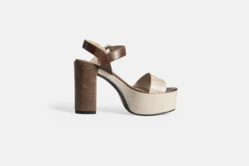 Sandalias PANA-2402 Croco Marfil / Cocoa