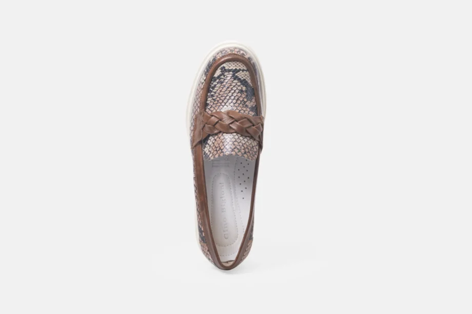 MOCASIN ZAC-2301 MARRON SERPIENTE