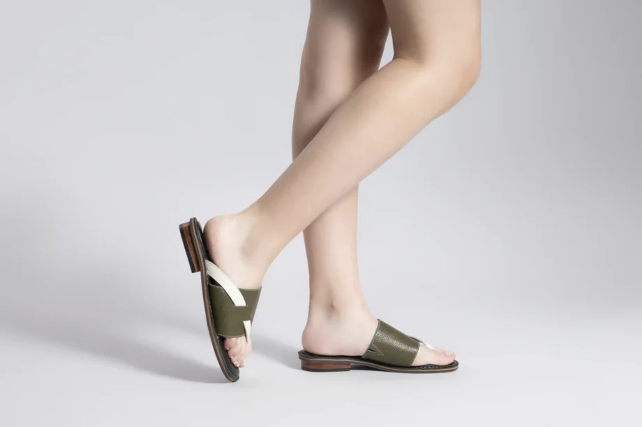 Sandalia ELIZA-GLA Verde/Beige
