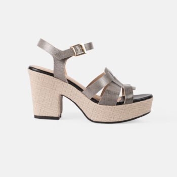 Sandalia de taco HARBOUR Gris