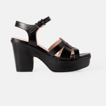 Sandalia Taco HARBOUR Negro