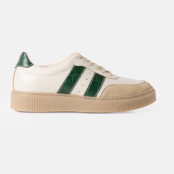 Zapatilla NEW Beige y Verde croco