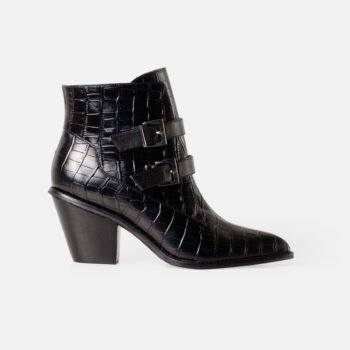 Botín de mujer AMELIA negro croco