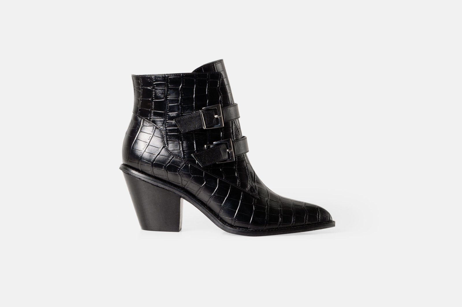 Botín de mujer AMELIA negro croco