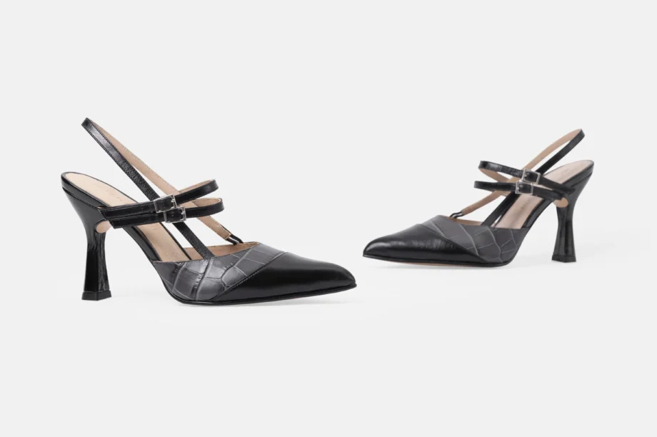 Stiletto 9024-200 Venecia Croco negro