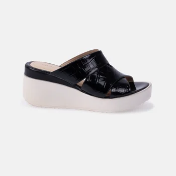 Sandalia PU-2111 Negro Croco Charol