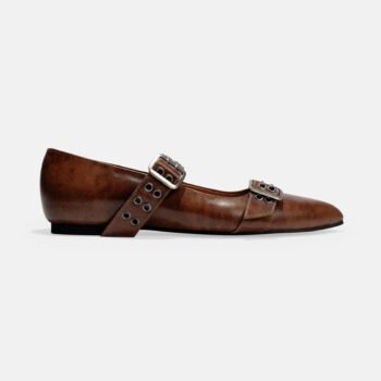 Zapato BALLERINA-10 Marrón Correas