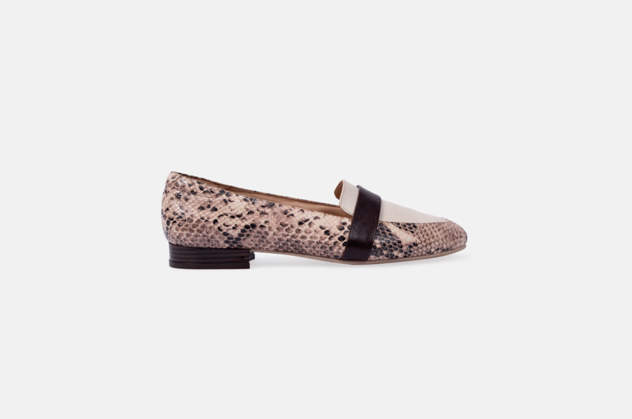 Zapato BALE-VICO Croco Serpiente Beige