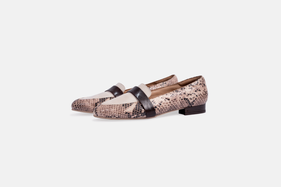 Zapato BALE-VICO Croco Serpiente Beige