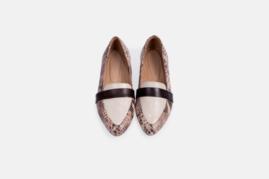 Zapato BALE-VICO Croco Serpiente Beige