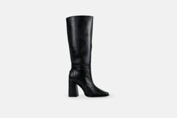 Bota NEWTON Pespunte Negro Sin Peluche