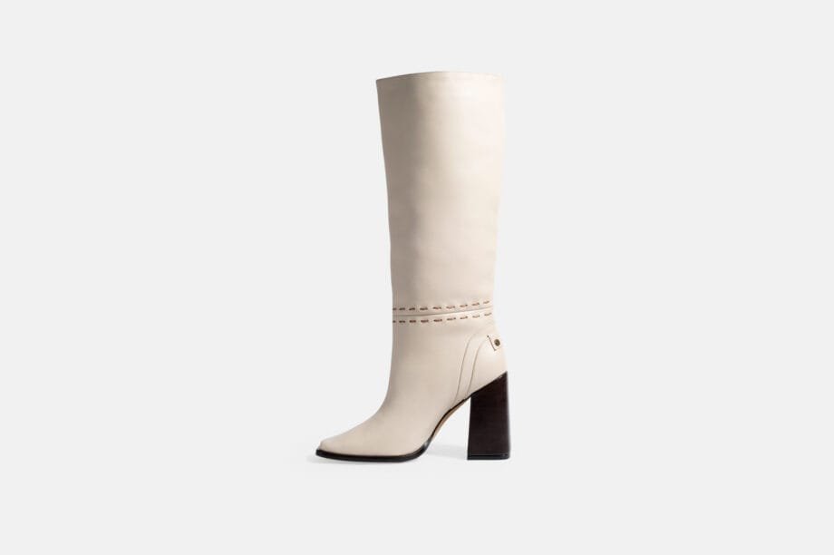 Bota NEWTON Pespunte Beige Sin Peluche