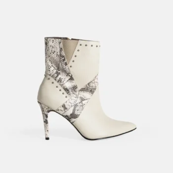Botin JADE Blanco Culebra Humo
