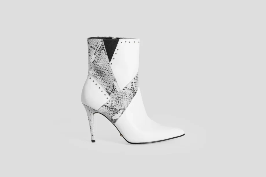 Botin JADE Blanco Culebra Humo