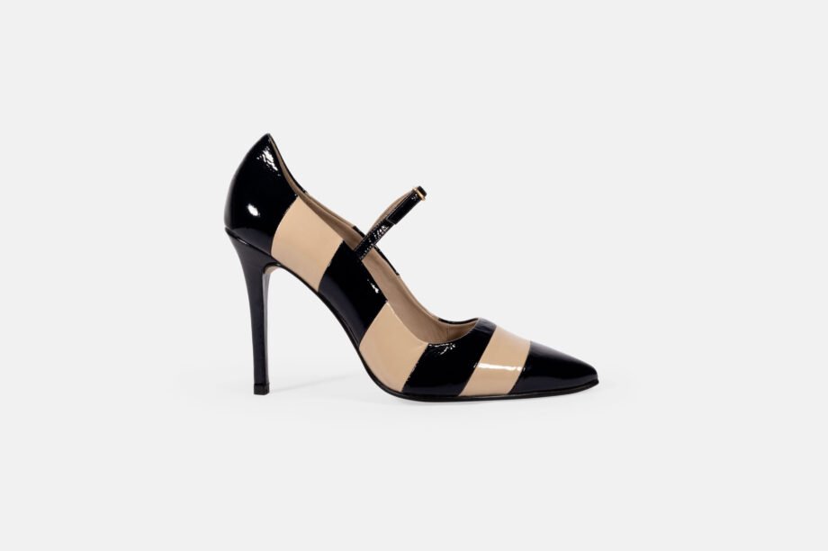 Stiletto EST-100 Franjas Negro y Beige
