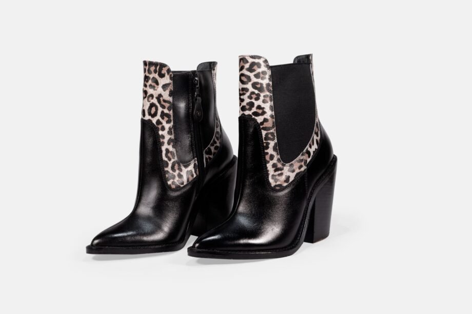 Botin TX-100 Texano Ligas Negro y Print