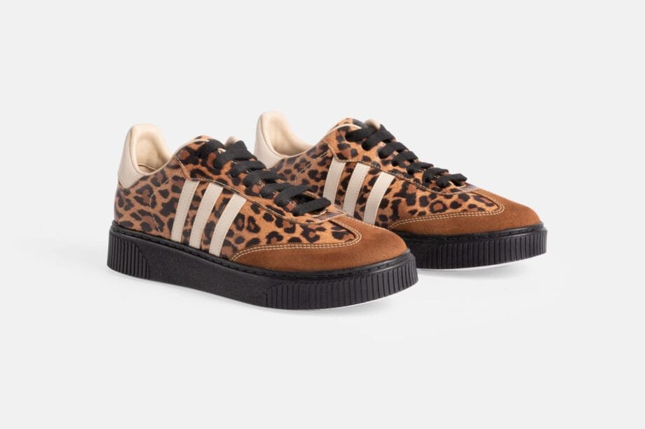 Zapatilla ZAM-04 Leopardo y Gamuza
