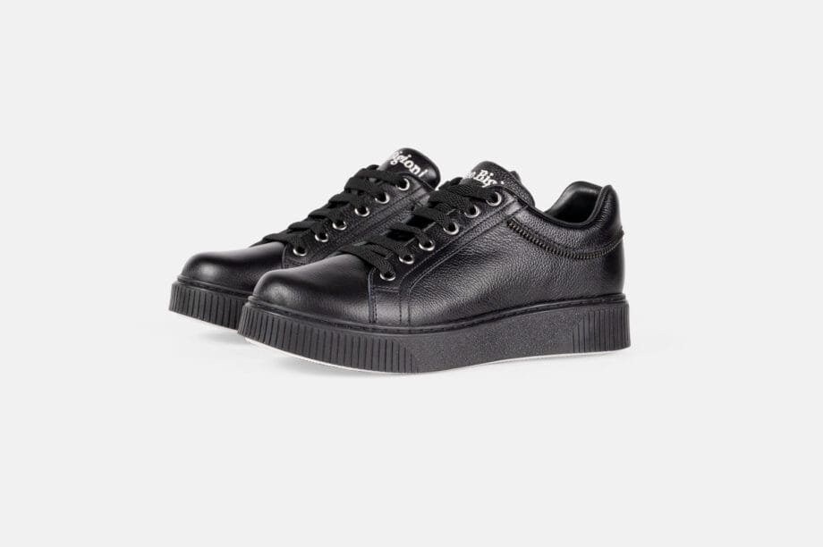 Zapatilla ZA39 de Cuero Negro