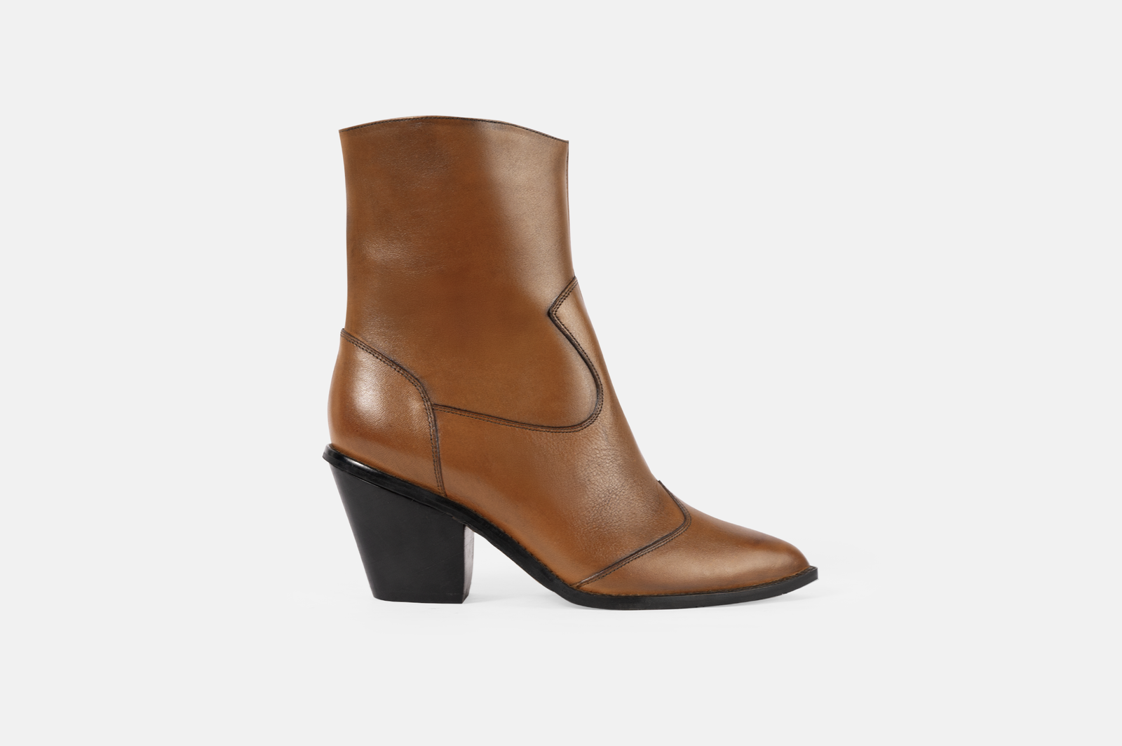 Botin TEX70 Caramelo y Taco Negro
