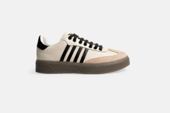 Zapatilla ZAM-04 Beige con 4 franjas