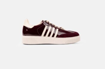 Zapatilla ZAM-04 Vino con 4 franjas
