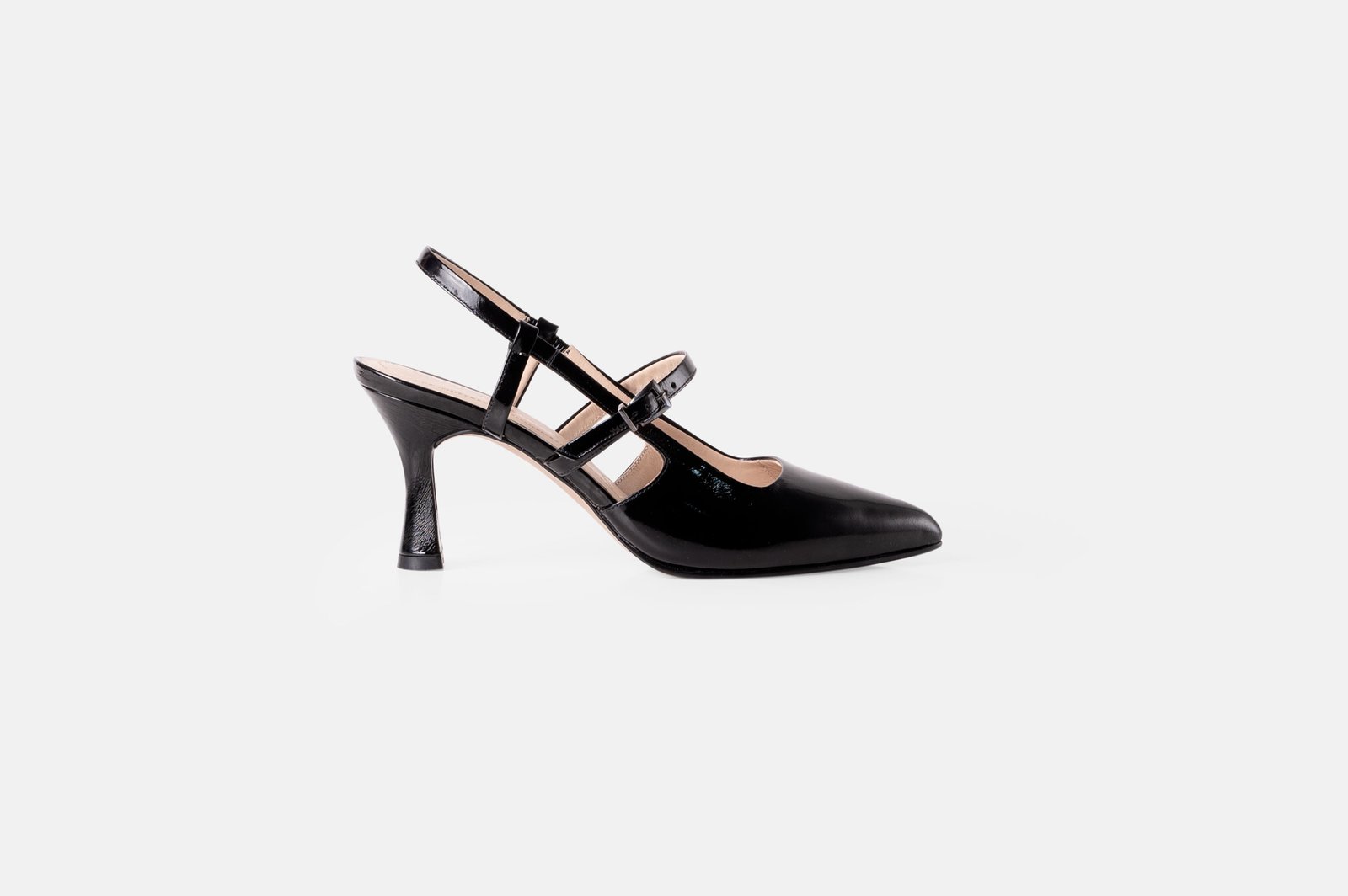 Stiletto BRISSA-70 cuero charol negro