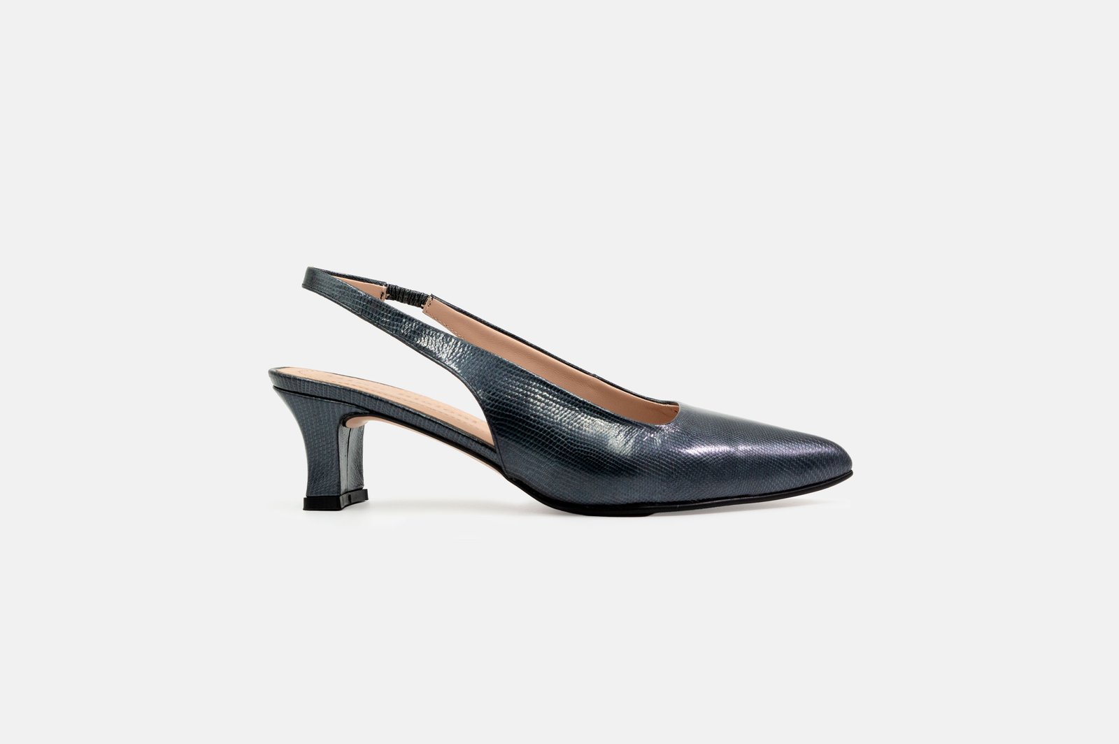 Stilettos PAM cuero grabado reptil acero