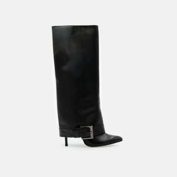 Bota Larga DALLAS Cuero liso Negro