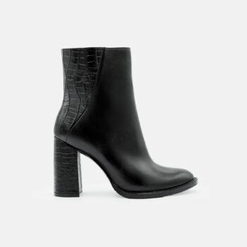 Botin BT-1025 Cuero Grabado Negro