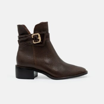 Botin CELES Cuero flotter Marron