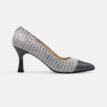 Stiletto DG-22402 Cuero Grabado Gris