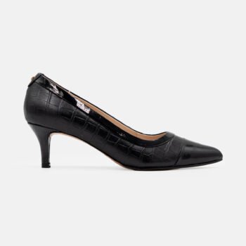 Stiletto E-50 Cuero Grabado Negro