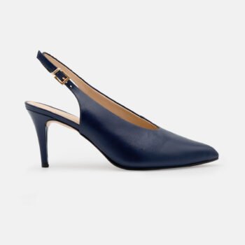 Stiletto ELISE cuero napa azul