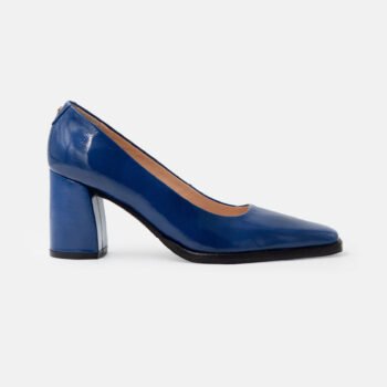 Zapato BRUNA Azul Cuero Charol