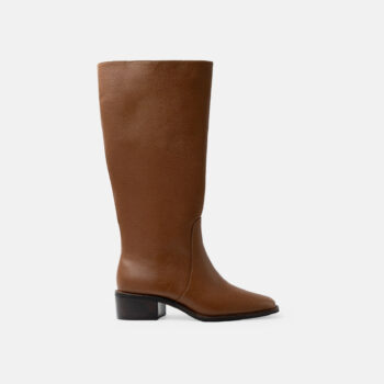Bota larga VIVIAN cuero flotter marrón