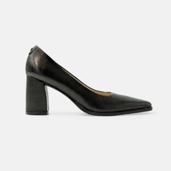 Zapato BRUNA Cuero Grabado Charol Verde Perol