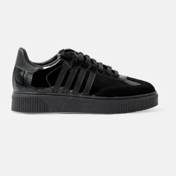 Zapatilla ZAM-04 Cuero Charol Negro